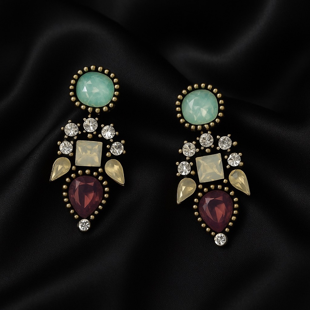 Celeste Heirloom Multicolor Drop Earrings - Picture 2 of 4